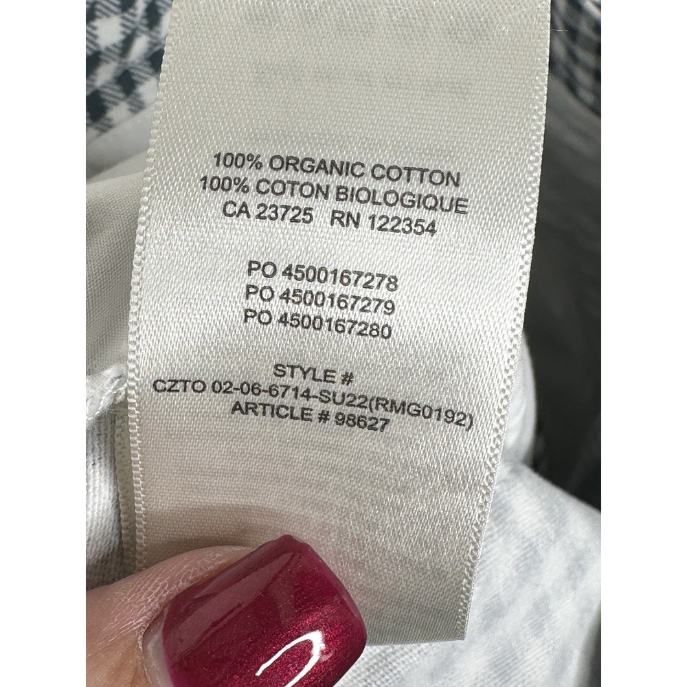 Aritzia Sunday Best Jaden Chino Pants Blue Gingham Check Sz 6 Preppy Spring - Picture 10 of 11